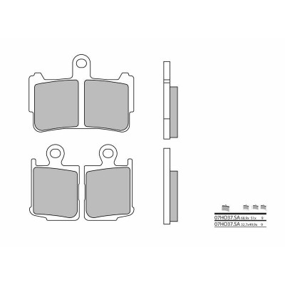 Plaquettes de frein BREMBO route métal fritté - 07HO37SA