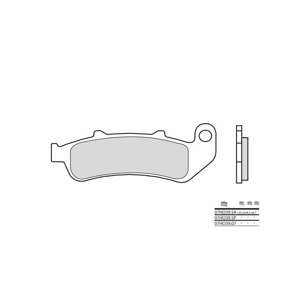 Plaquettes de frein BREMBO route métal fritté - 07HO39SA