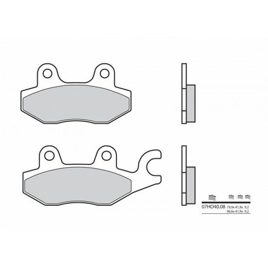 Plaquettes de frein BREMBO route carbone céramique - 07HO4008