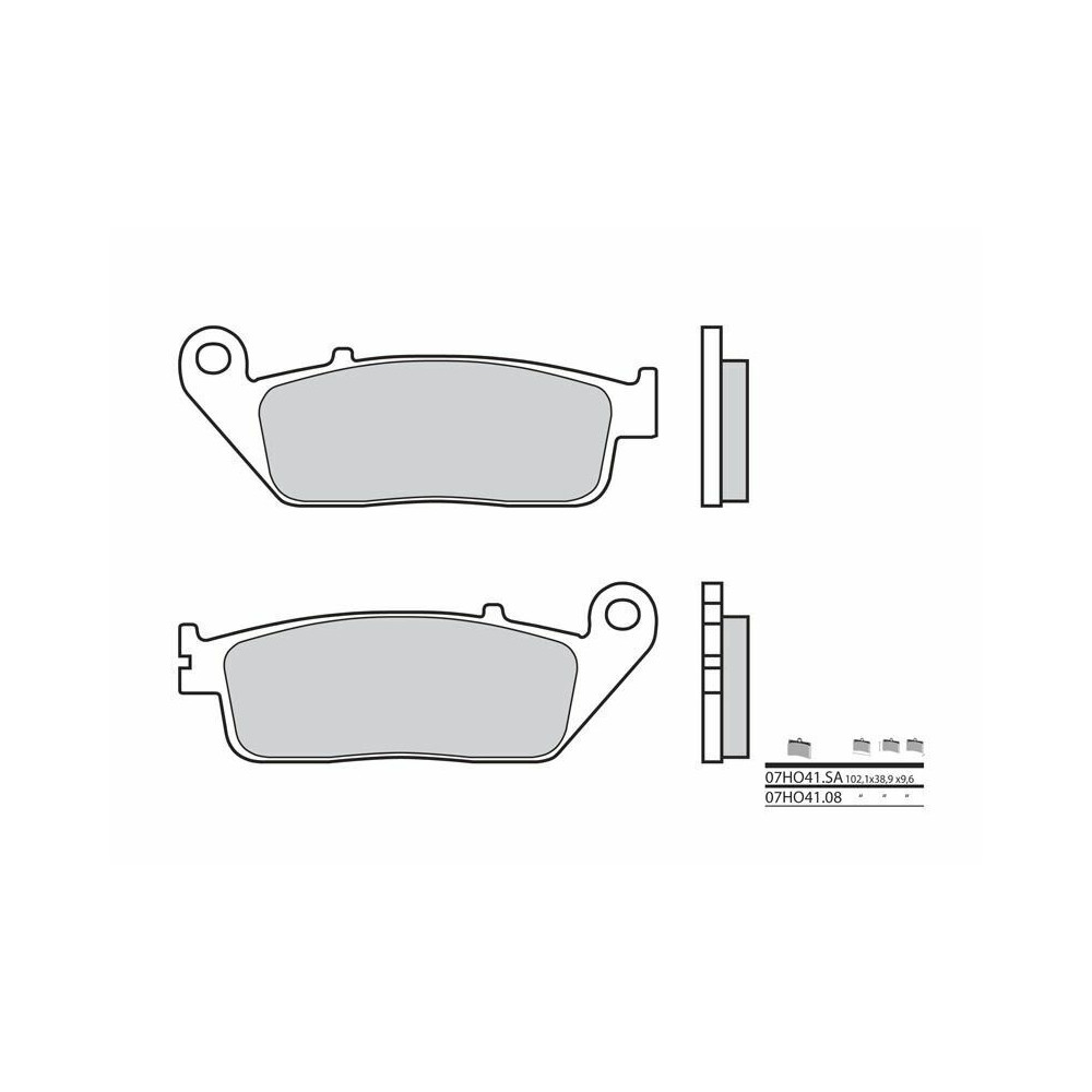 Plaquettes de frein BREMBO route carbone céramique - 07HO4108