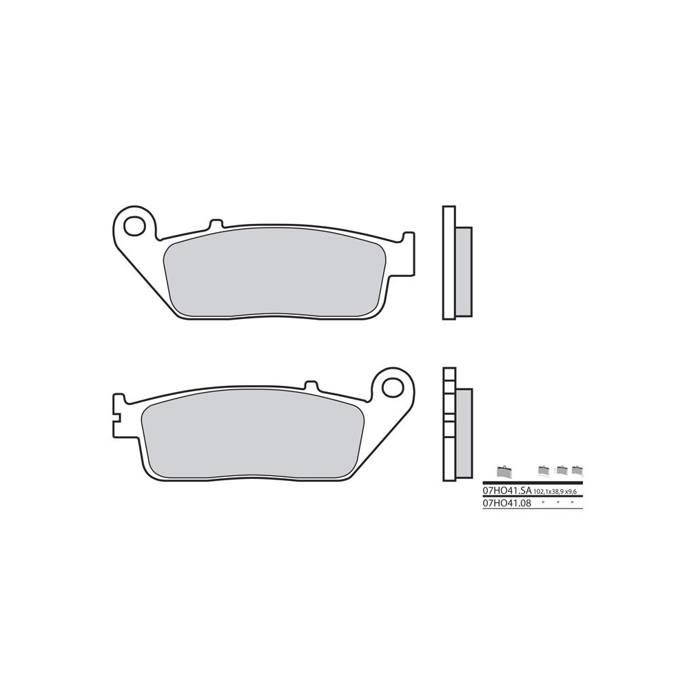 Plaquettes de frein BREMBO route métal fritté - 07HO41LA