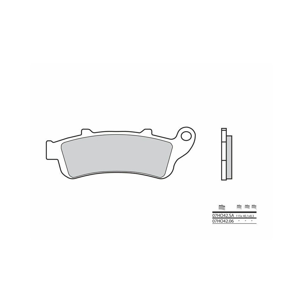 Plaquettes de frein BREMBO route carbone céramique - 07HO4206