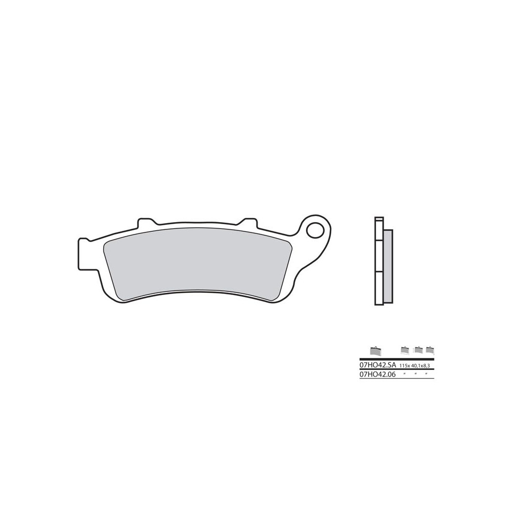 Plaquettes de frein BREMBO route métal fritté - 07HO42LA