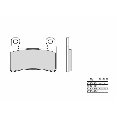 Plaquettes de frein BREMBO route carbone céramique - 07HO4507