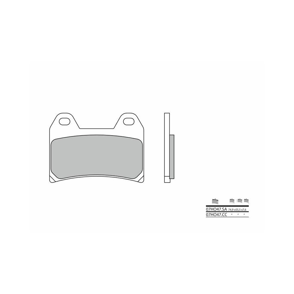 Plaquettes de frein BREMBO route métal fritté - 07HO47SA