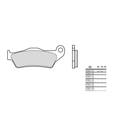 Plaquettes de frein BREMBO Scooter métal fritté - 07001XS