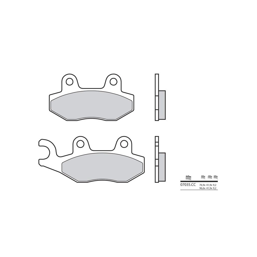 Plaquettes de frein BREMBO Scooter carbone céramique - 07035CC