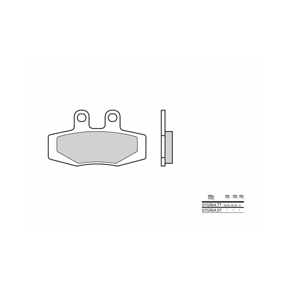 Plaquettes de frein BREMBO route carbone céramique - 07GR6407