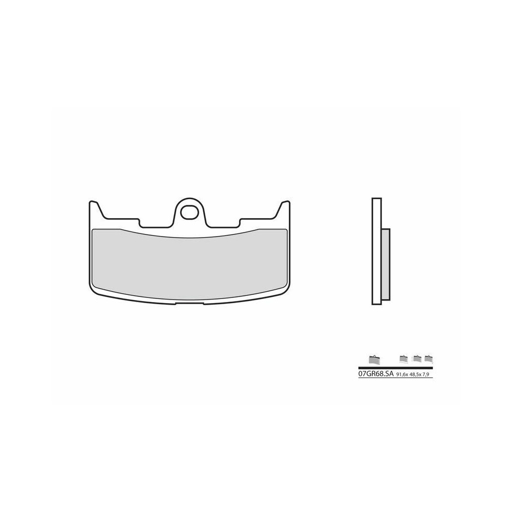 Plaquettes de frein BREMBO route métal fritté - 07GR68SA