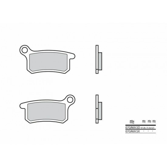 Plaquettes de frein BREMBO Off-Road métal fritté - 07GR69SD