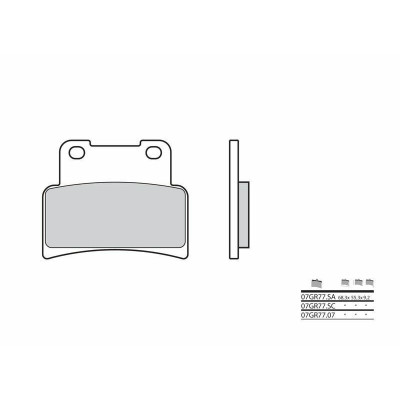 Plaquettes de frein BREMBO route carbone céramique - 07GR7707