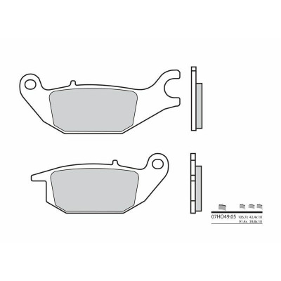 Plaquettes de frein BREMBO route carbone céramique - 07HO4905