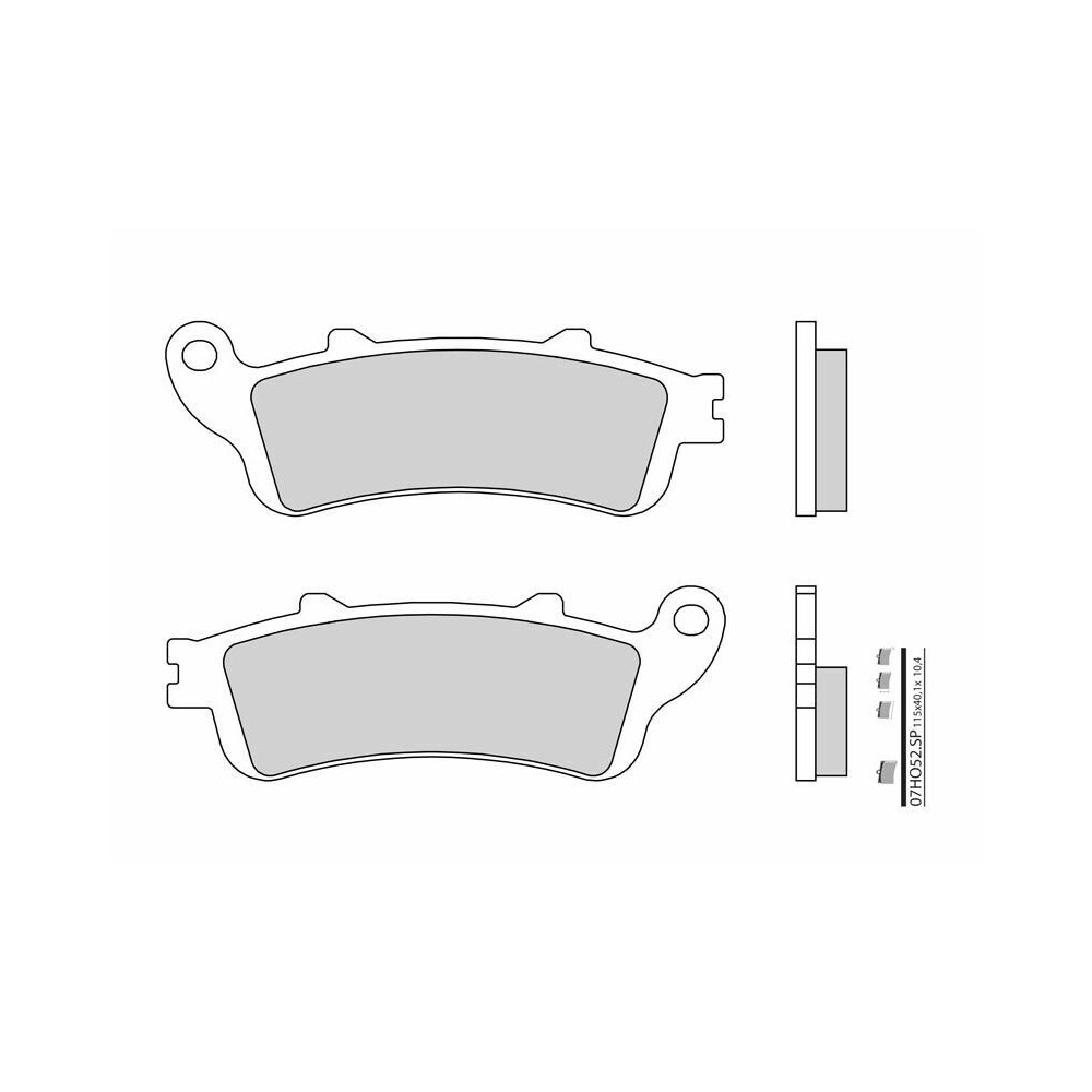 Plaquettes de frein BREMBO route métal fritté - 07HO52SP