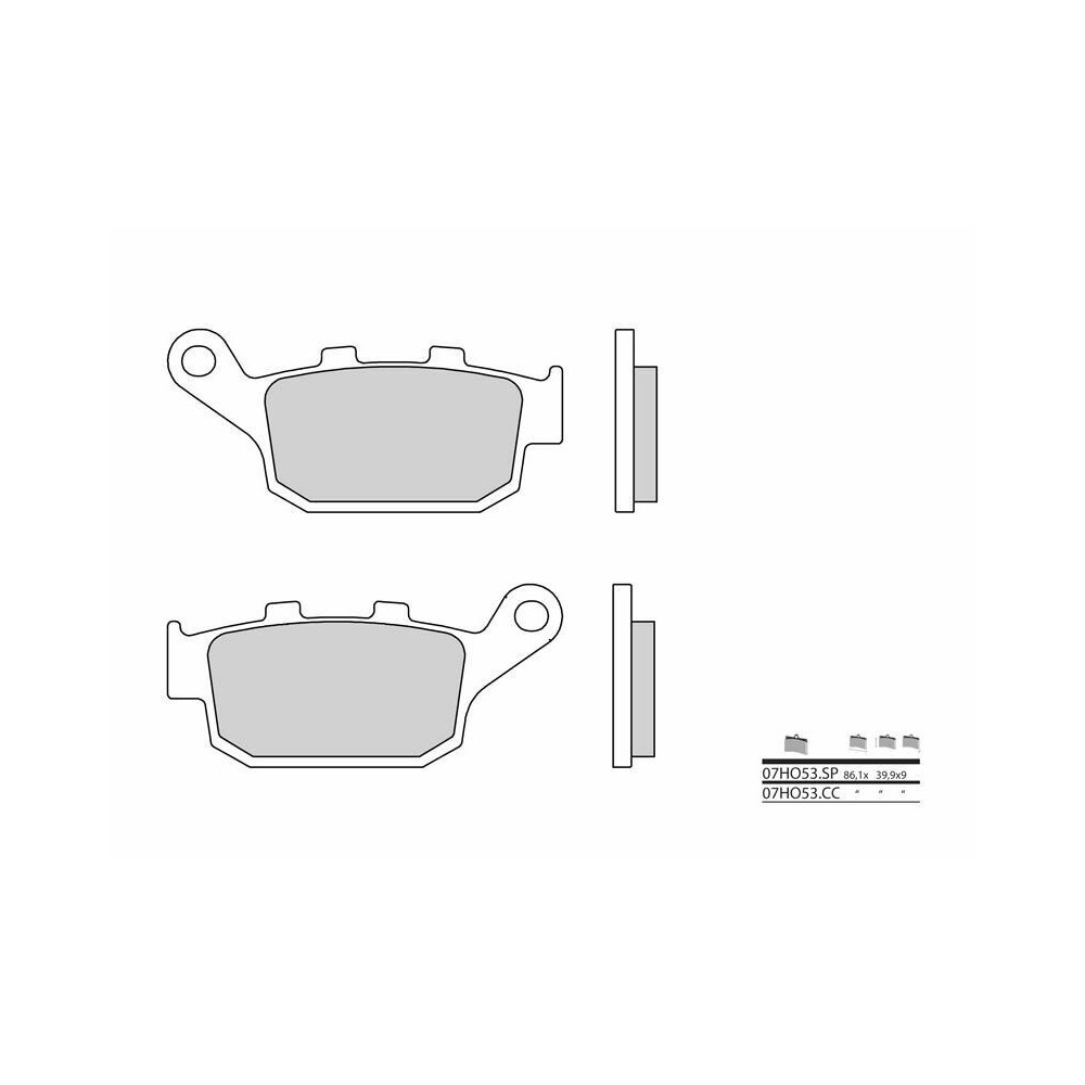 Plaquettes de frein BREMBO route carbone céramique - 07HO53CC