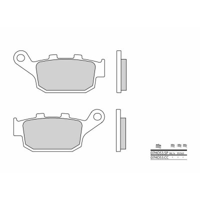 Plaquettes de frein BREMBO route carbone céramique - 07HO53CC