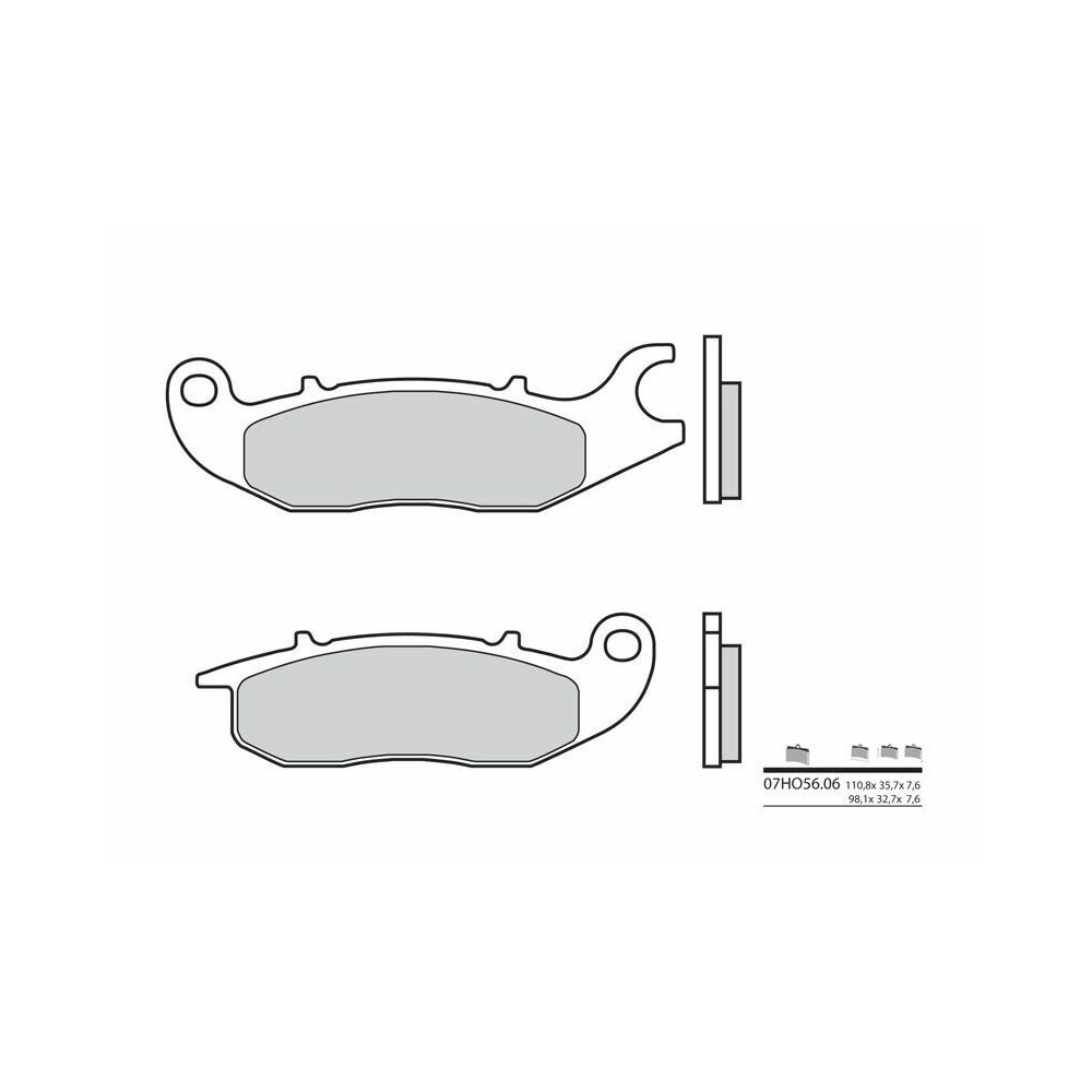 Plaquettes de frein BREMBO route carbone céramique - 07HO5606