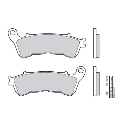 Plaquettes de frein BREMBO route métal fritté - 07HO57LA