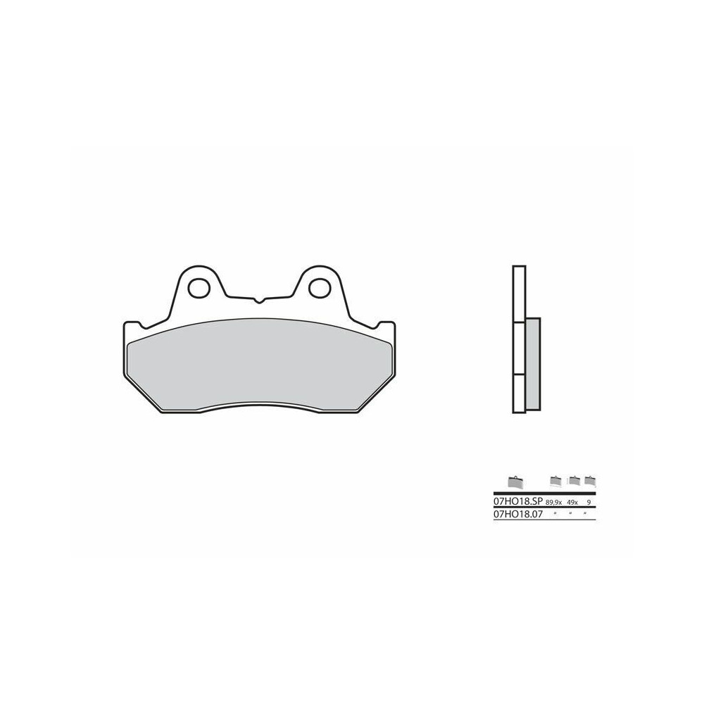 Plaquettes de frein BREMBO route carbone céramique - 07HO1807