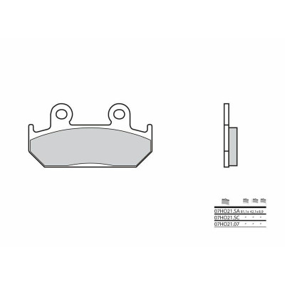 Plaquettes de frein BREMBO route métal fritté - 07HO21SA