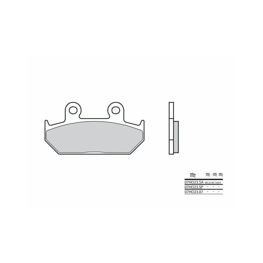 Plaquettes de frein BREMBO route carbone céramique - 07HO2307