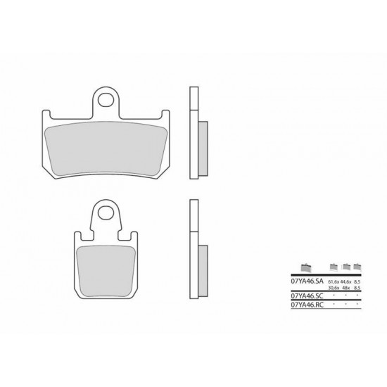 Plaquettes de frein BREMBO carbone céramique - 07YA46RC