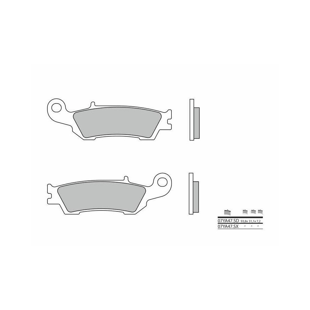 Plaquettes de frein BREMBO Off-Road métal fritté - 07YA47SD