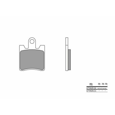 Plaquettes de frein BREMBO route carbone céramique - 07YA09CC