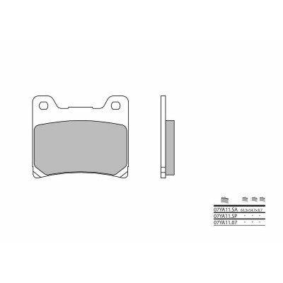 Plaquettes de frein BREMBO route métal fritté - 07YA11SA