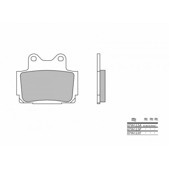 Plaquettes de frein BREMBO route carbone céramique - 07YA1207