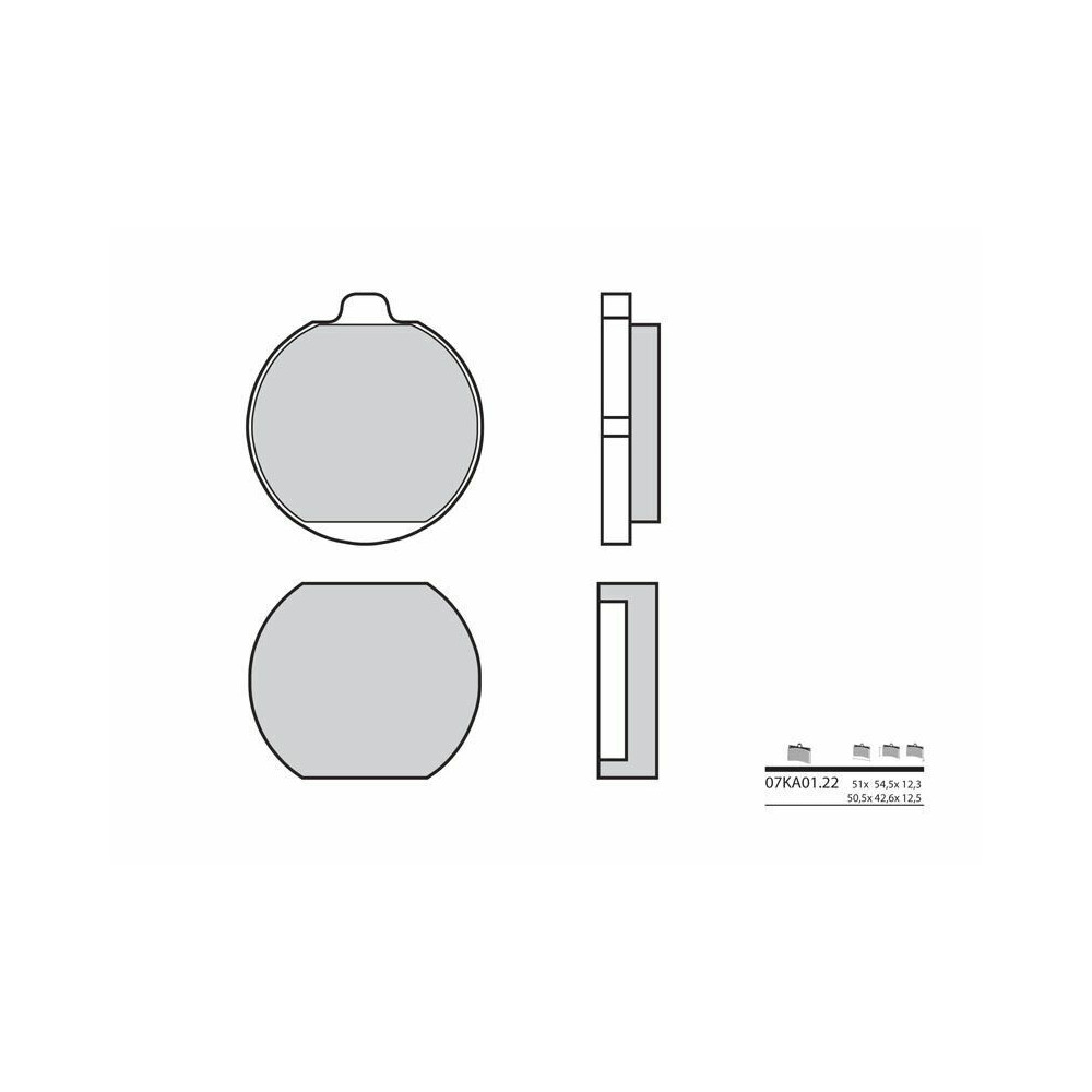 Plaquettes de frein BREMBO route carbone céramique - 07KA0122