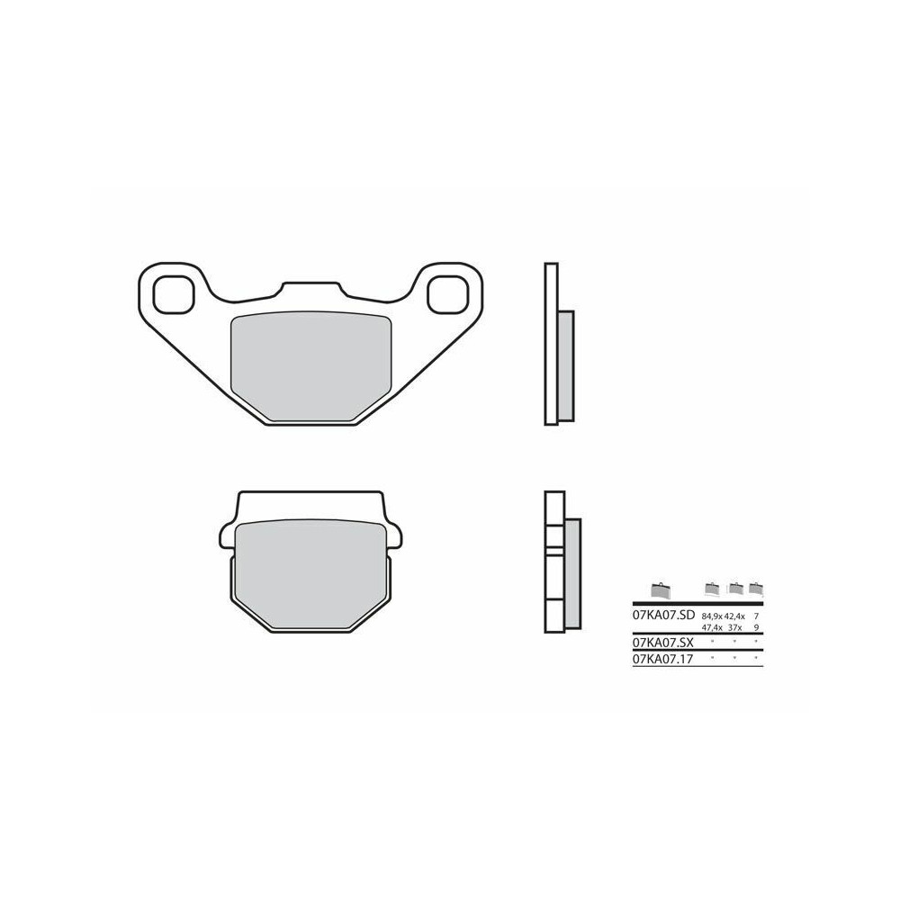 Plaquettes de frein BREMBO route carbone céramique - 07KA0717