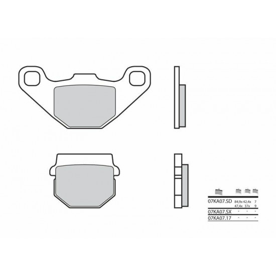 Plaquettes de frein BREMBO Off-Road métal fritté - 07KA07SD