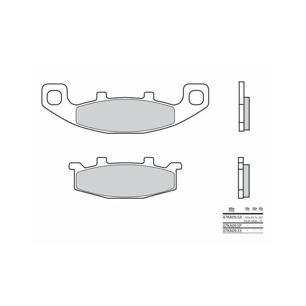 Plaquettes de frein BREMBO route carbone céramique - 07KA0933