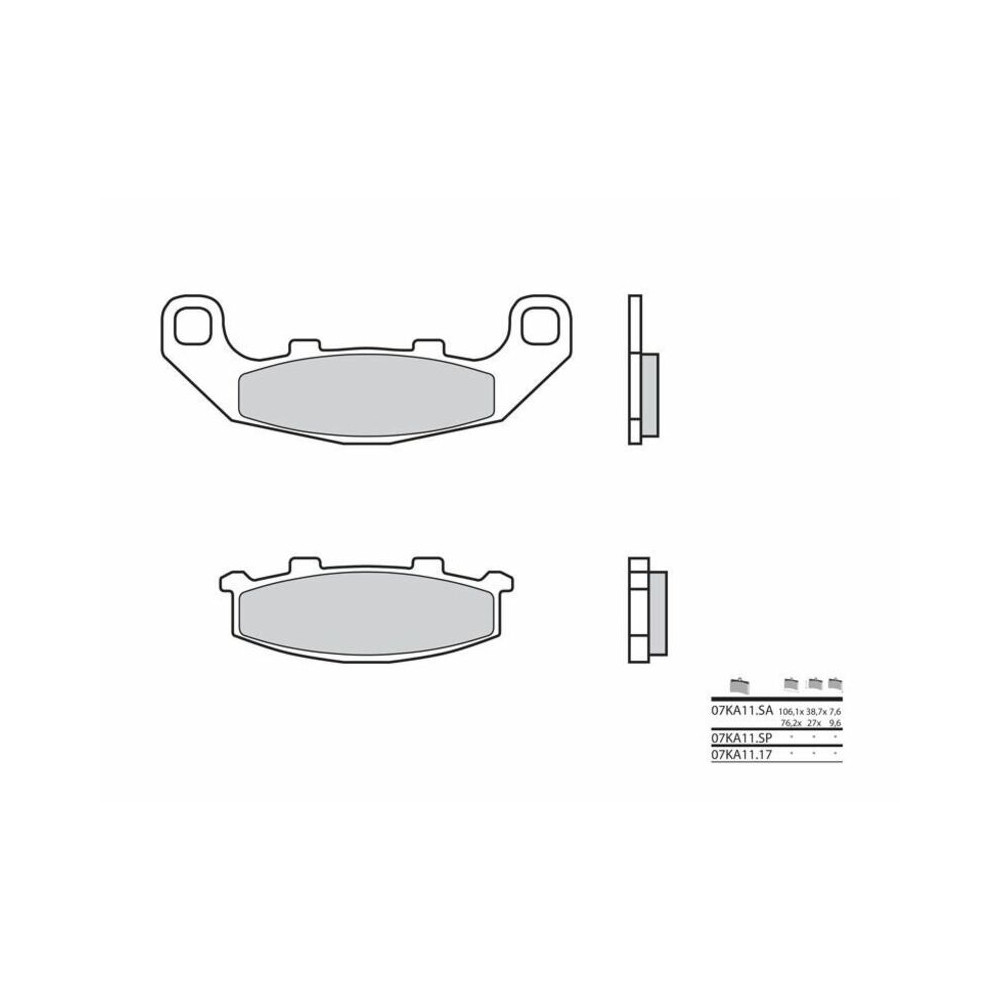 Plaquettes de frein BREMBO route carbone céramique - 07KA1117