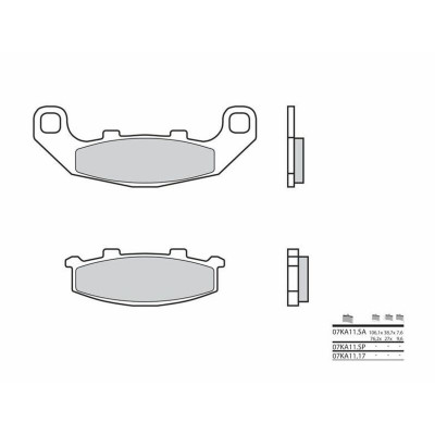 Plaquettes de frein BREMBO route carbone céramique - 07KA1117