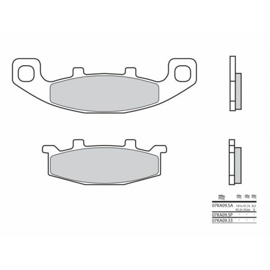 Plaquettes de frein BREMBO route métal fritté - 07KA09SP