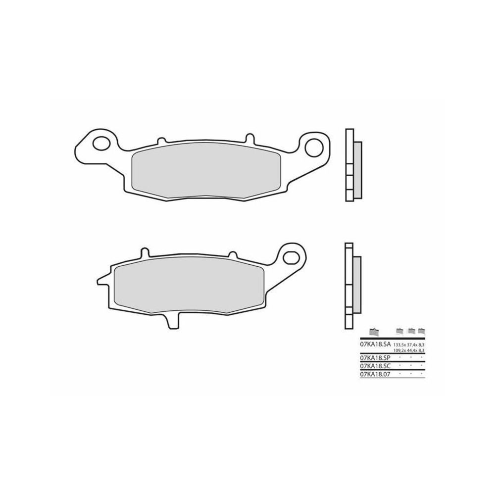 Plaquettes de frein BREMBO route carbone céramique - 07KA1807