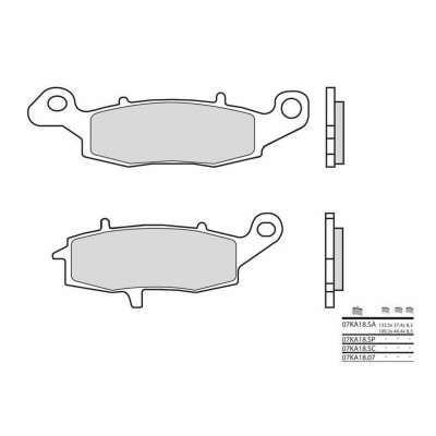 Plaquettes de frein BREMBO route carbone céramique - 07KA1807