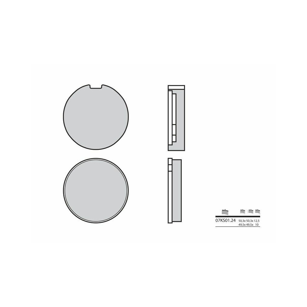 Plaquettes de frein BREMBO route carbone céramique - 07KS0124