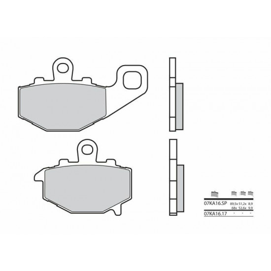 Plaquettes de frein BREMBO route métal fritté - 07KA16SP