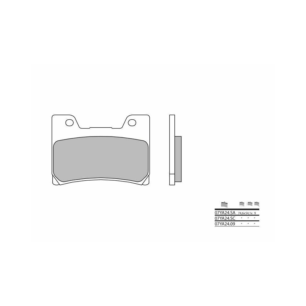 Plaquettes de frein BREMBO route carbone céramique - 07YA2409