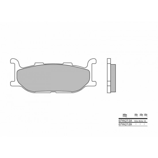 Plaquettes de frein BREMBO route métal fritté - 07YA27SA