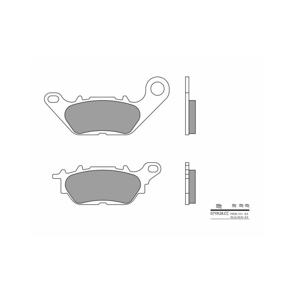 Plaquettes de frein BREMBO route carbone céramique - 07YA28CC