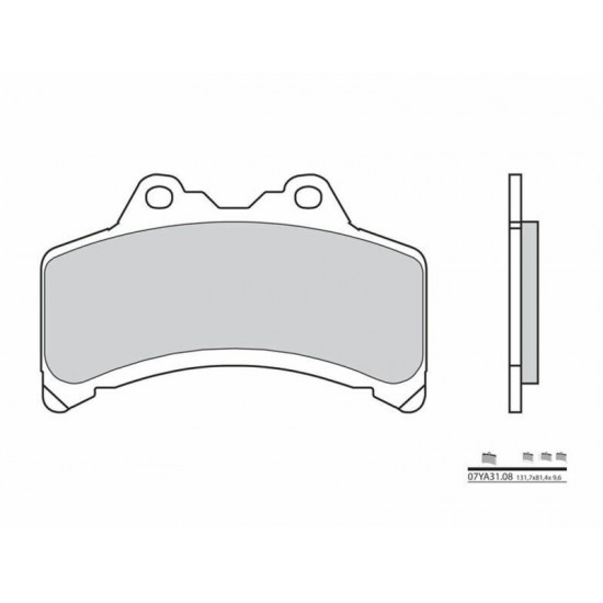 Plaquettes de frein BREMBO route carbone céramique - 07YA3108