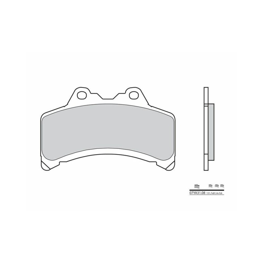 Plaquettes de frein BREMBO route carbone céramique - 07YA3108