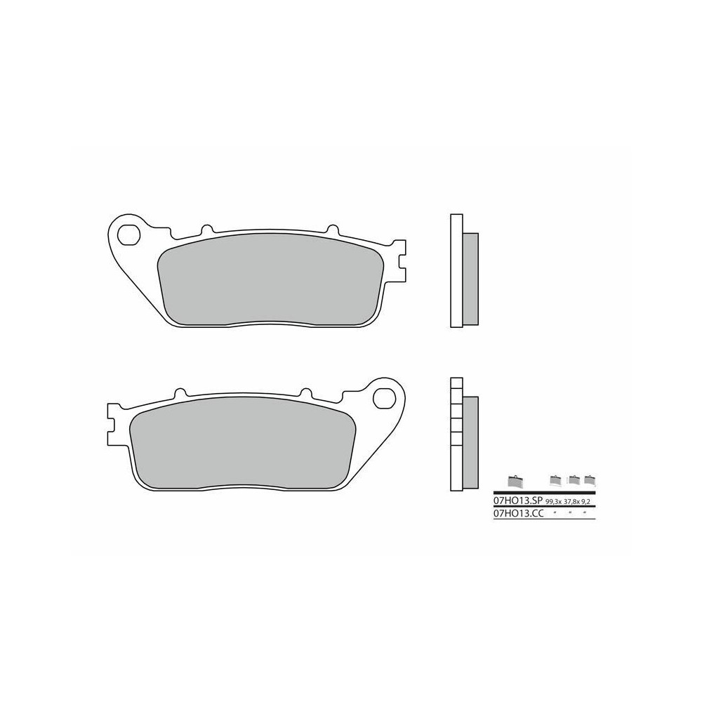 Plaquettes de frein BREMBO route carbone céramique - 07HO13CC