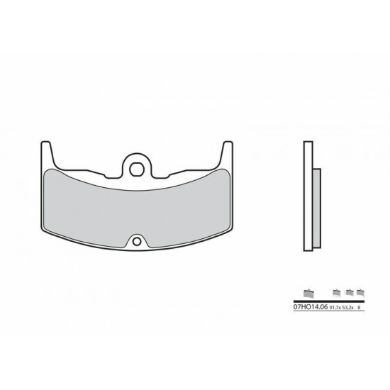 Plaquettes de frein BREMBO route carbone céramique - 07HO1406