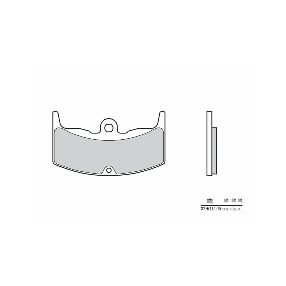 Plaquettes de frein BREMBO route carbone céramique - 07HO1406