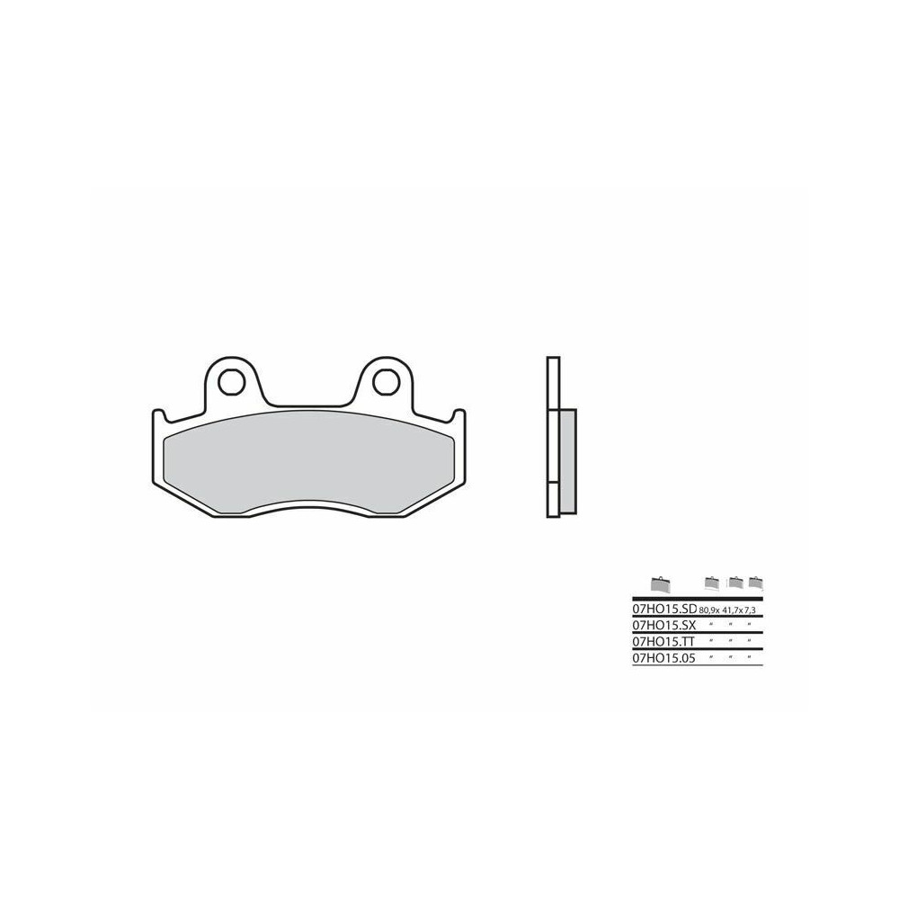 Plaquettes de frein BREMBO route carbone céramique - 07HO1505