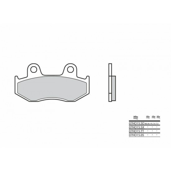 Plaquettes de frein BREMBO Off-Road métal fritté - 07HO15SD